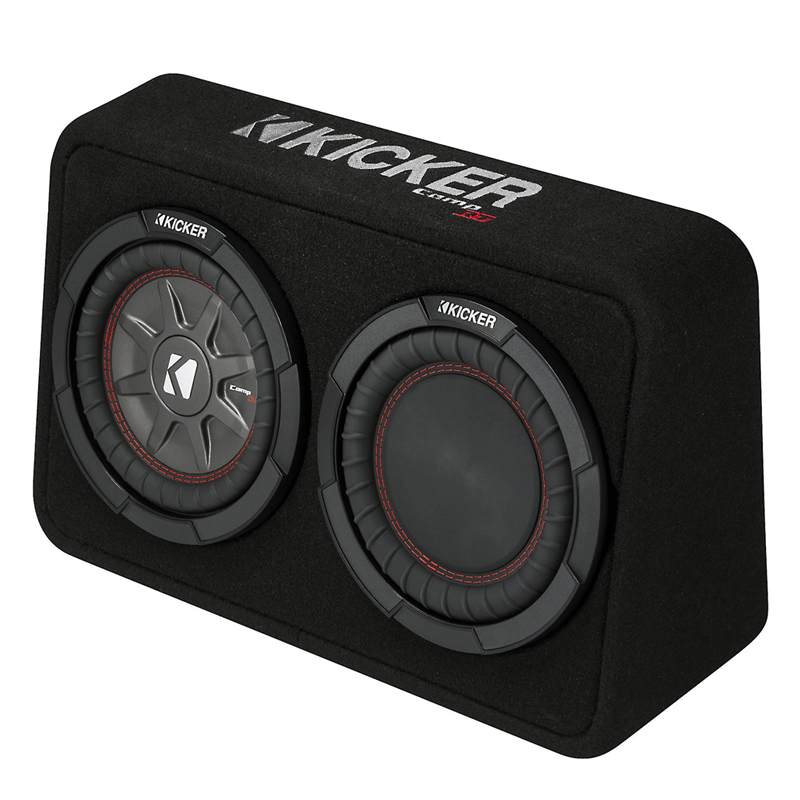 Kicker CompRT 8 Inch Subwoofer in Thin Profile Enclosure 2Ohm 300W RMS