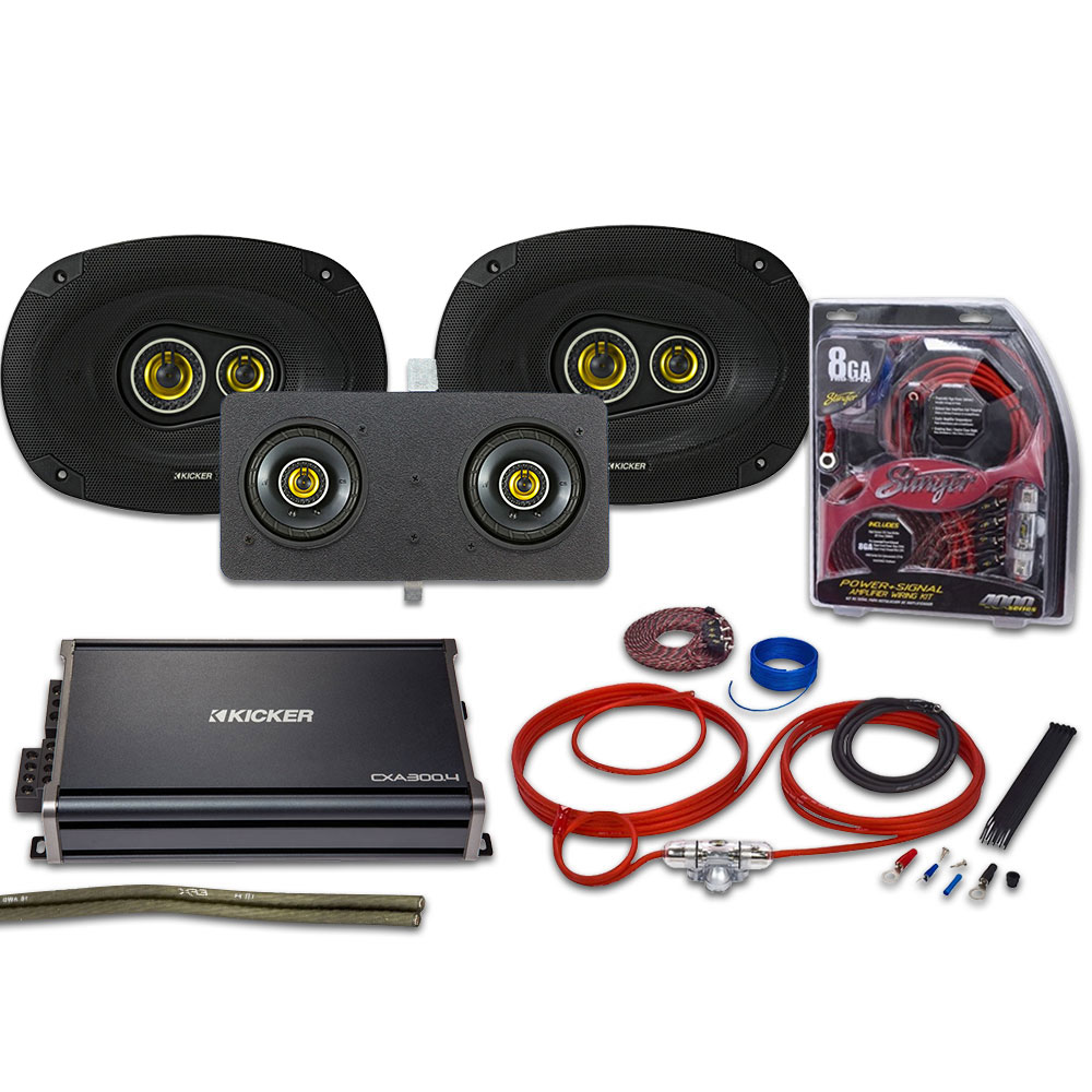 Kicker subwoofer amp and speakers sale pack