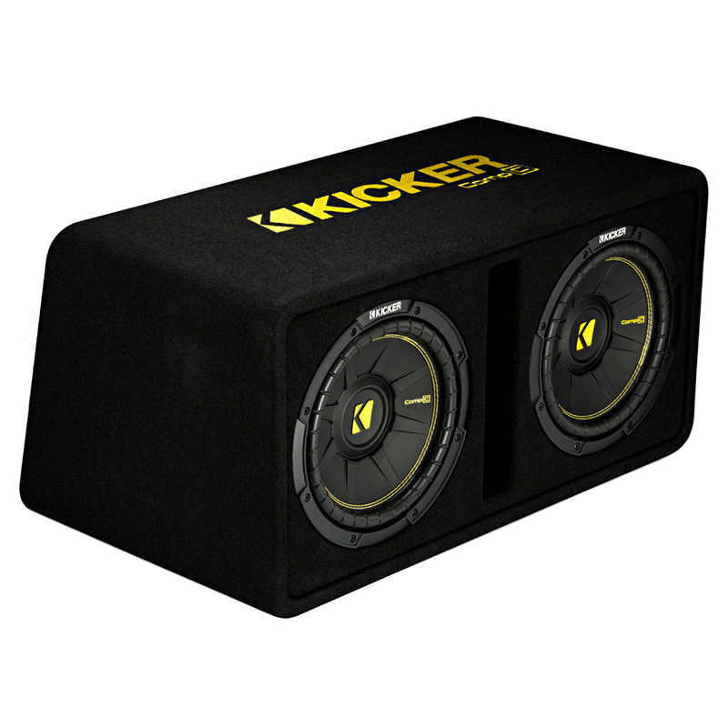 Kicker 50dcwc102 Dual Comp C 10 Inch Loaded Subwoofer Enclosure 2 Ohm 50dcwc102