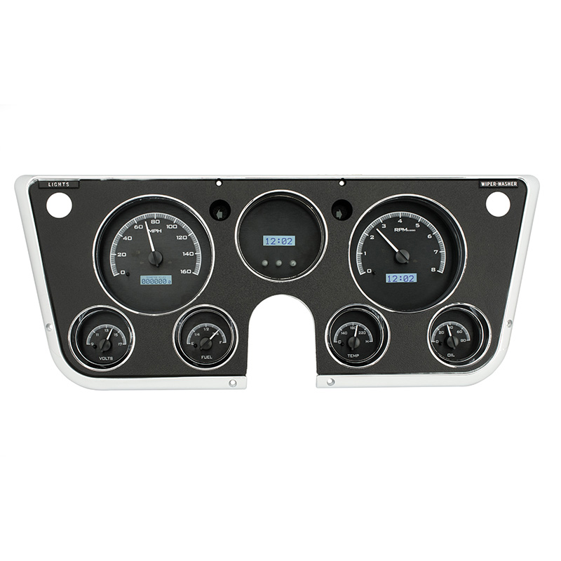 Dakota Digital 1967 72 Chevy Truck Vhx System Black Alloy Style Face White Display Vhx 67c Pu K W